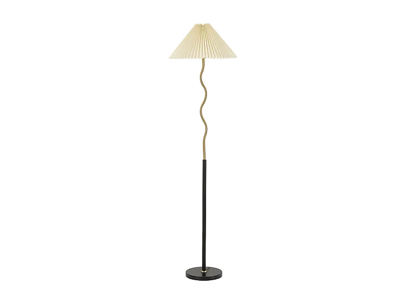Lampadaire Design en Métal "Closy" 172cm Or & Noir