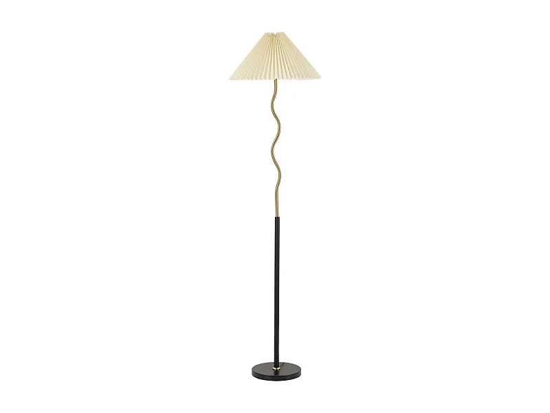 Lampadaire Design en Métal "Closy" 172cm Or & Noir