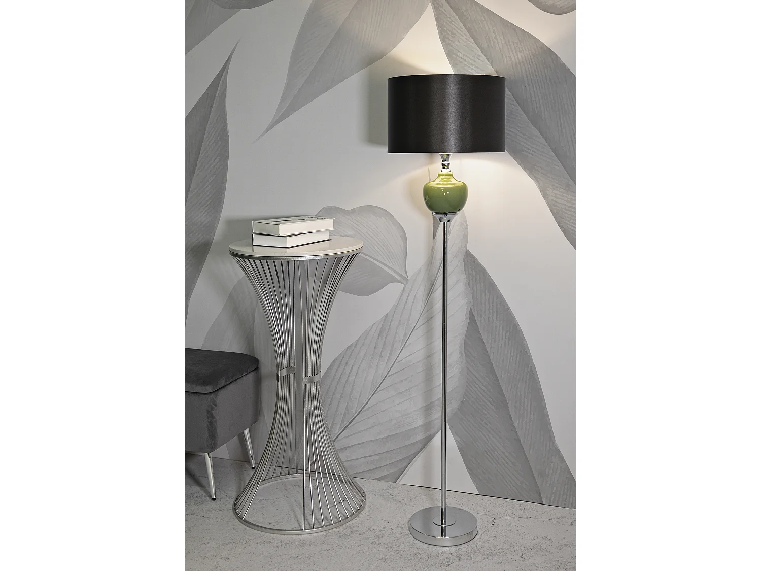 Lampada da terra in vetro cm Ø40x160