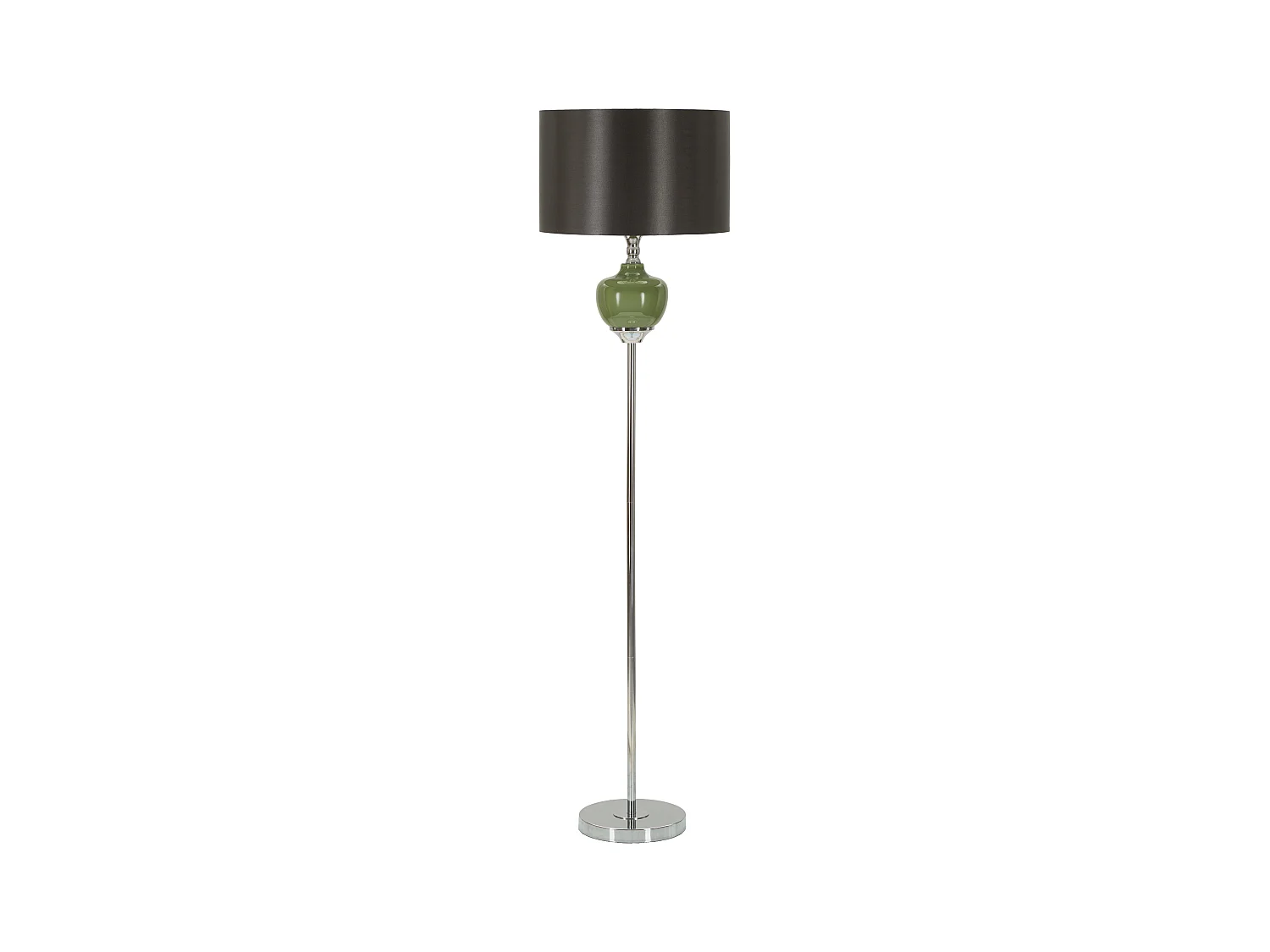 Lampadaire en Verre "Eva One" 160cm Vert & Noir