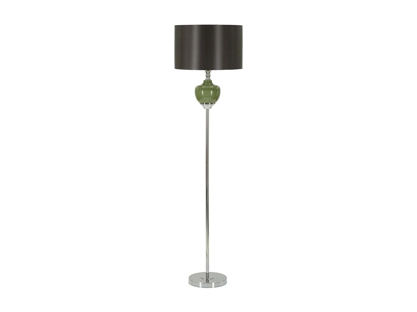 Lampadaire en Verre "Eva One" 160cm Vert & Noir