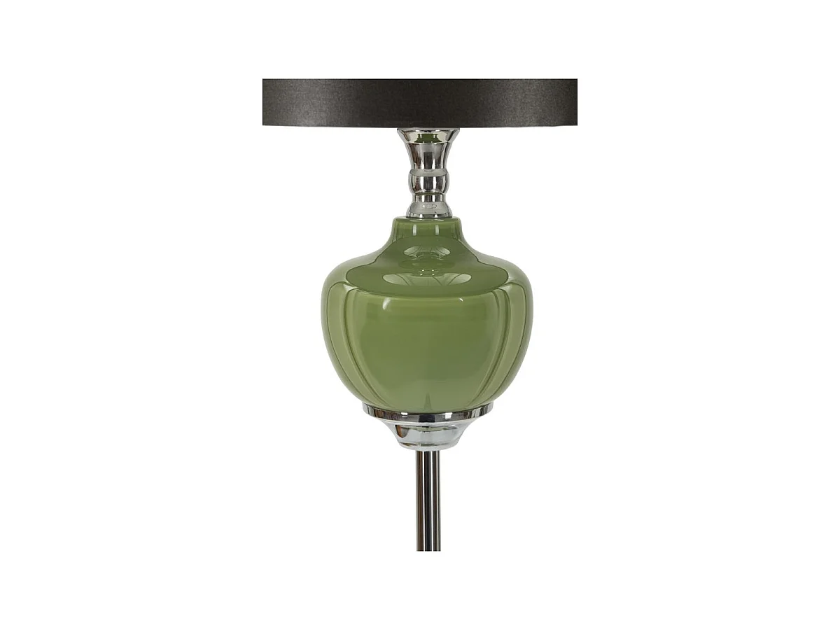 Lampadaire en Verre "Eva One" 160cm Vert & Noir
