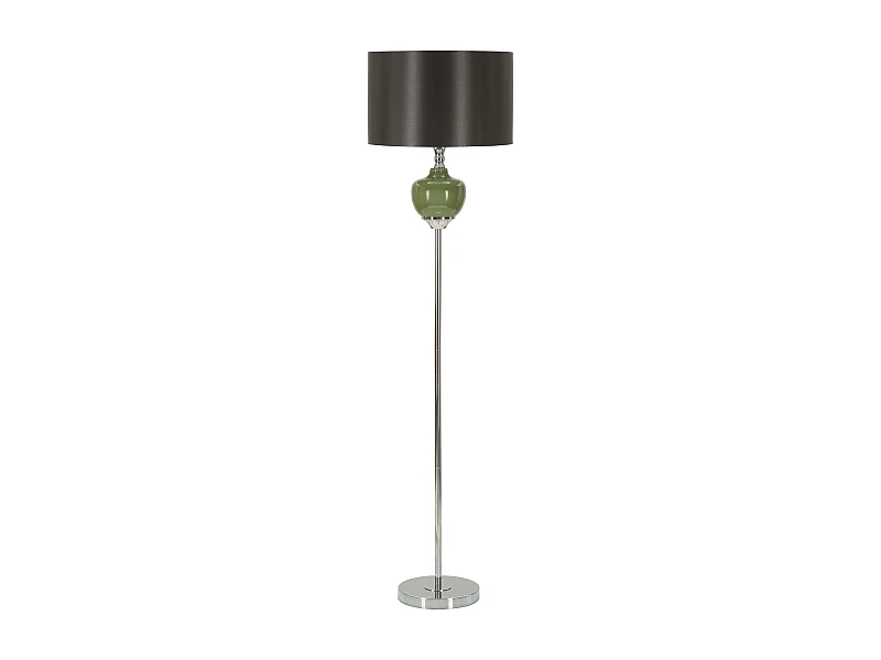 Lampadaire en Verre "Eva One" 160cm Vert & Noir