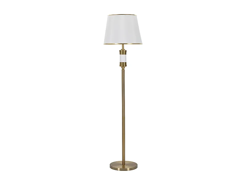 Lampadaire en Métal "Whity" 160cm Blanc & Or