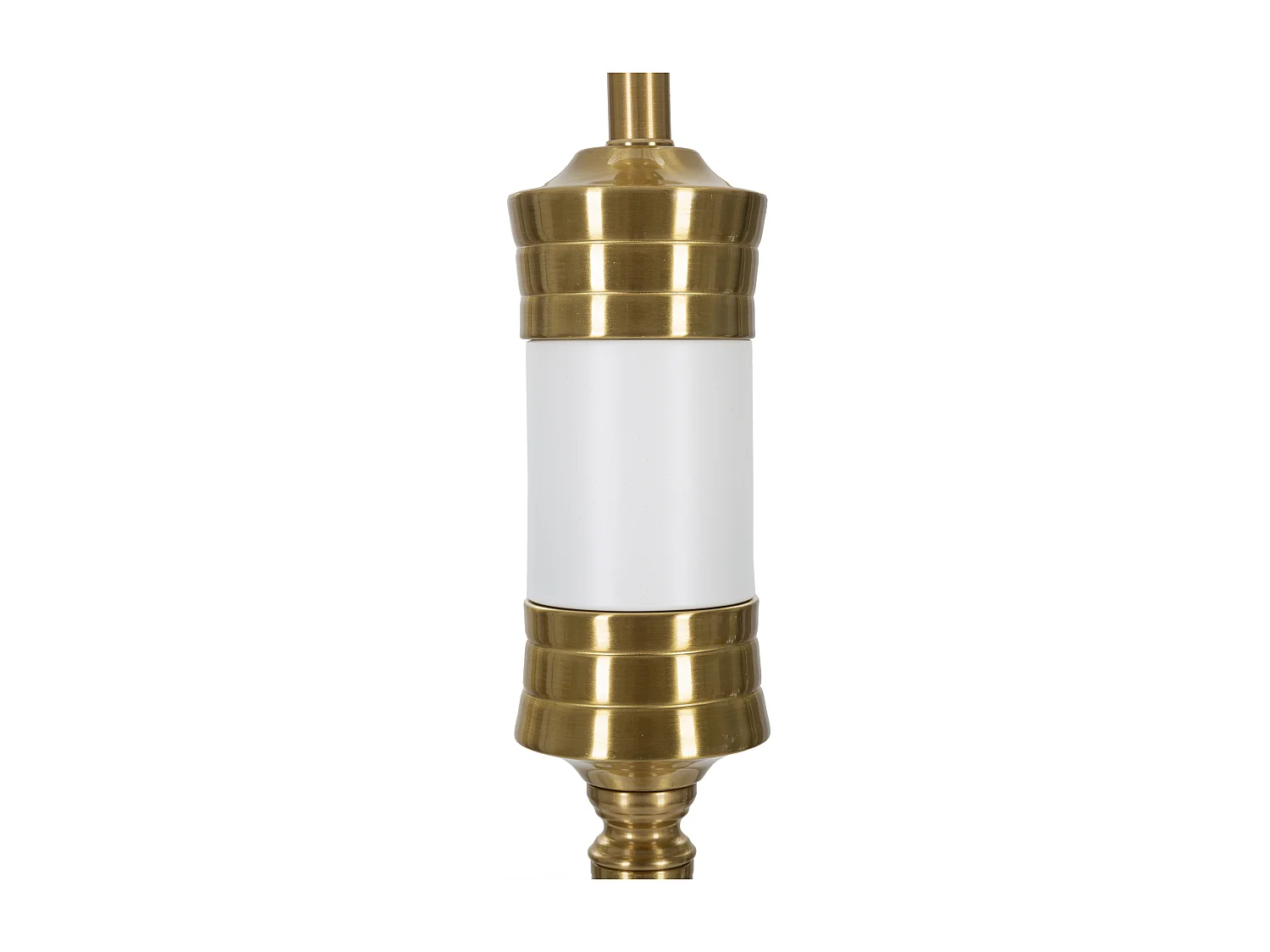 Lampada da terra in metallo bianco e oro cm  Ø 41x160