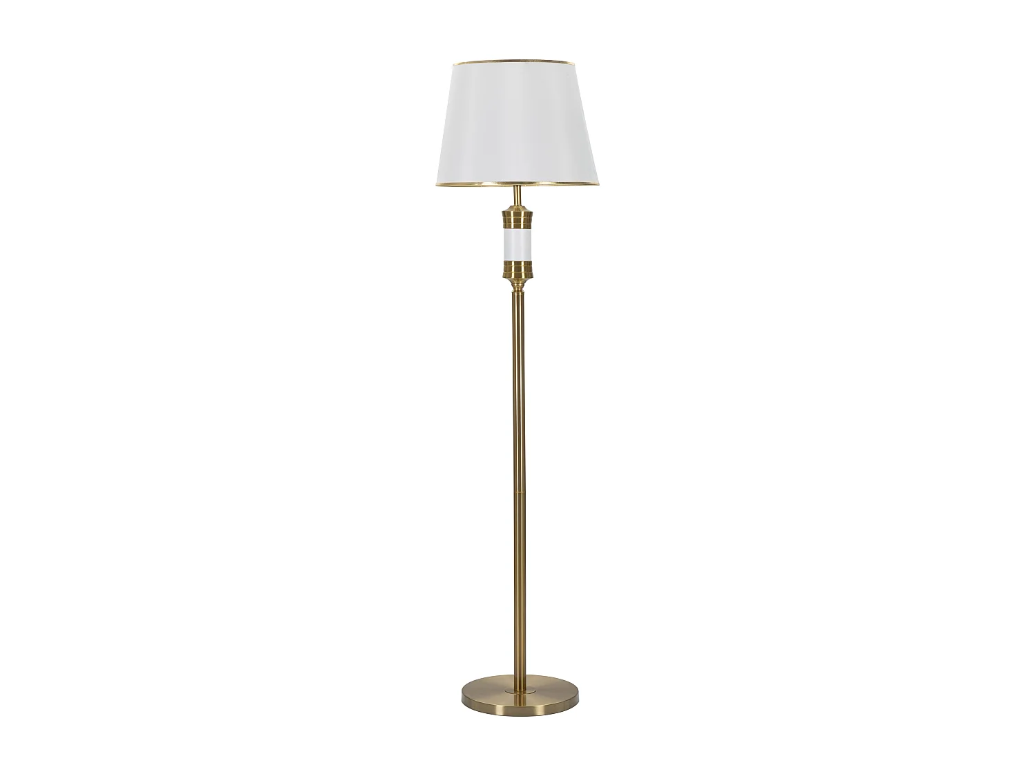 Lampadaire en Métal "Whity" 160cm Blanc & Or