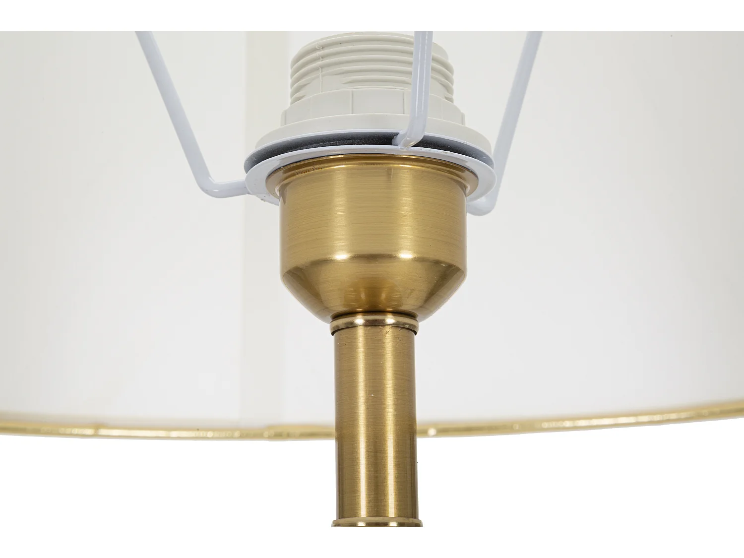 Lampadaire en Métal "Whity" 160cm Blanc & Or