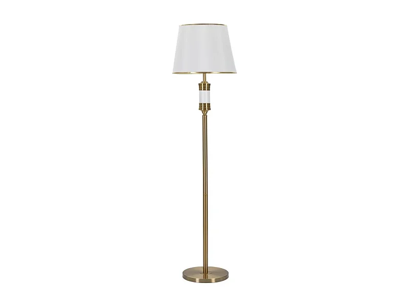 Lampadaire en Métal "Whity" 160cm Blanc & Or