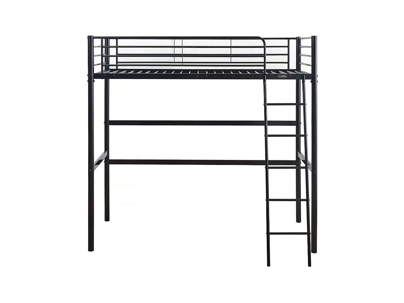 Lit mezzanine en métal "Alora" - 90 x 190 cm - Noir