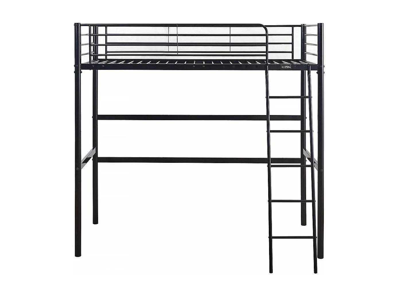 Lit mezzanine en métal "Alora" - 90 x 190 cm - Noir