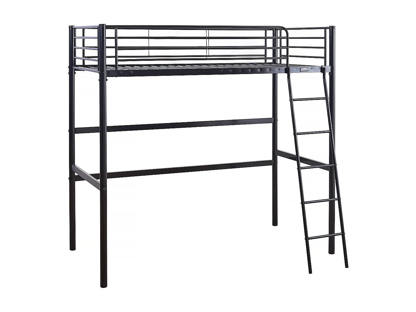 Łóżko piętrowe metalowe "Alora" - 90 x 190 cm - czarne
