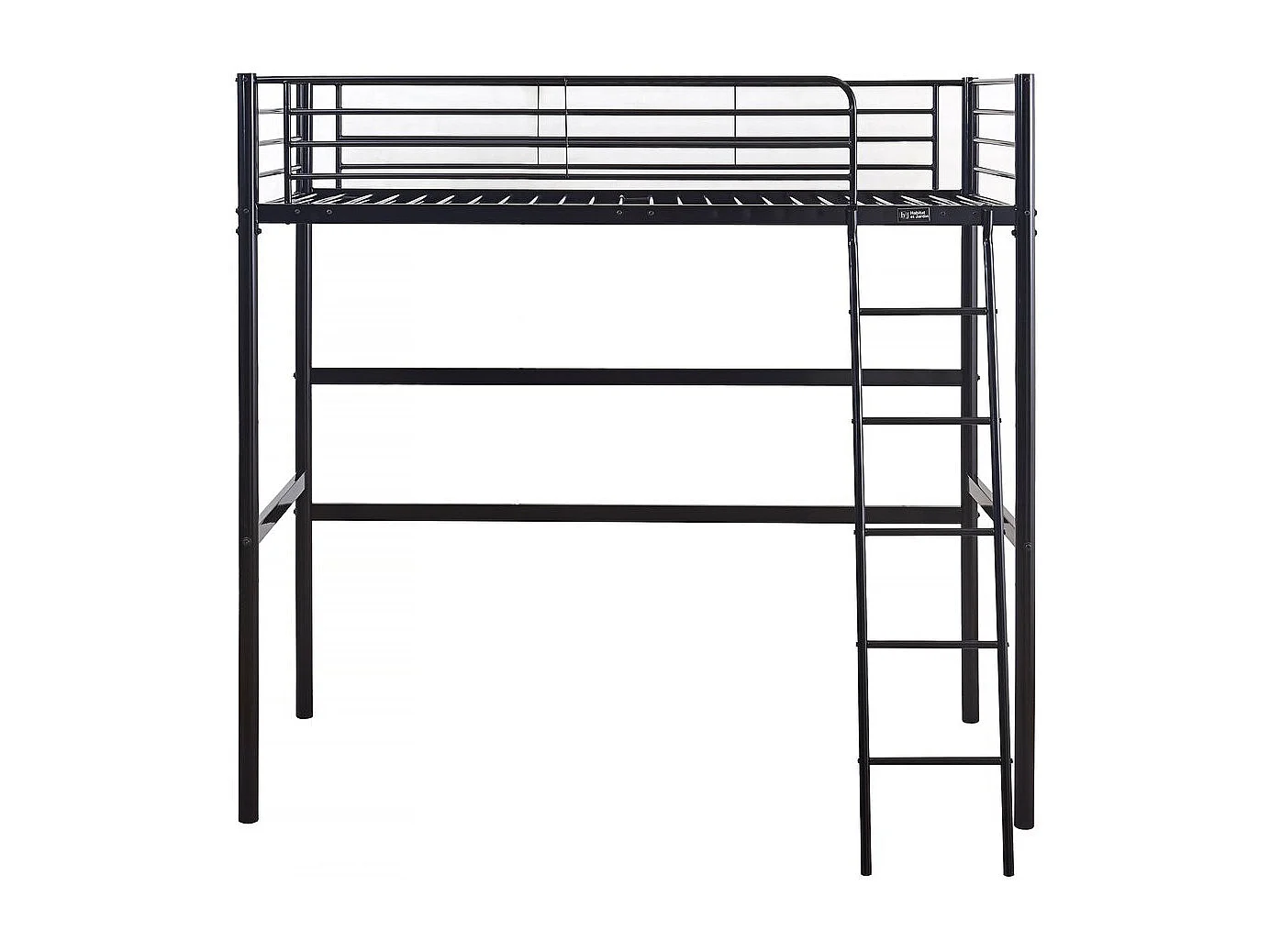 Łóżko piętrowe metalowe "Alora" - 90 x 190 cm - czarne