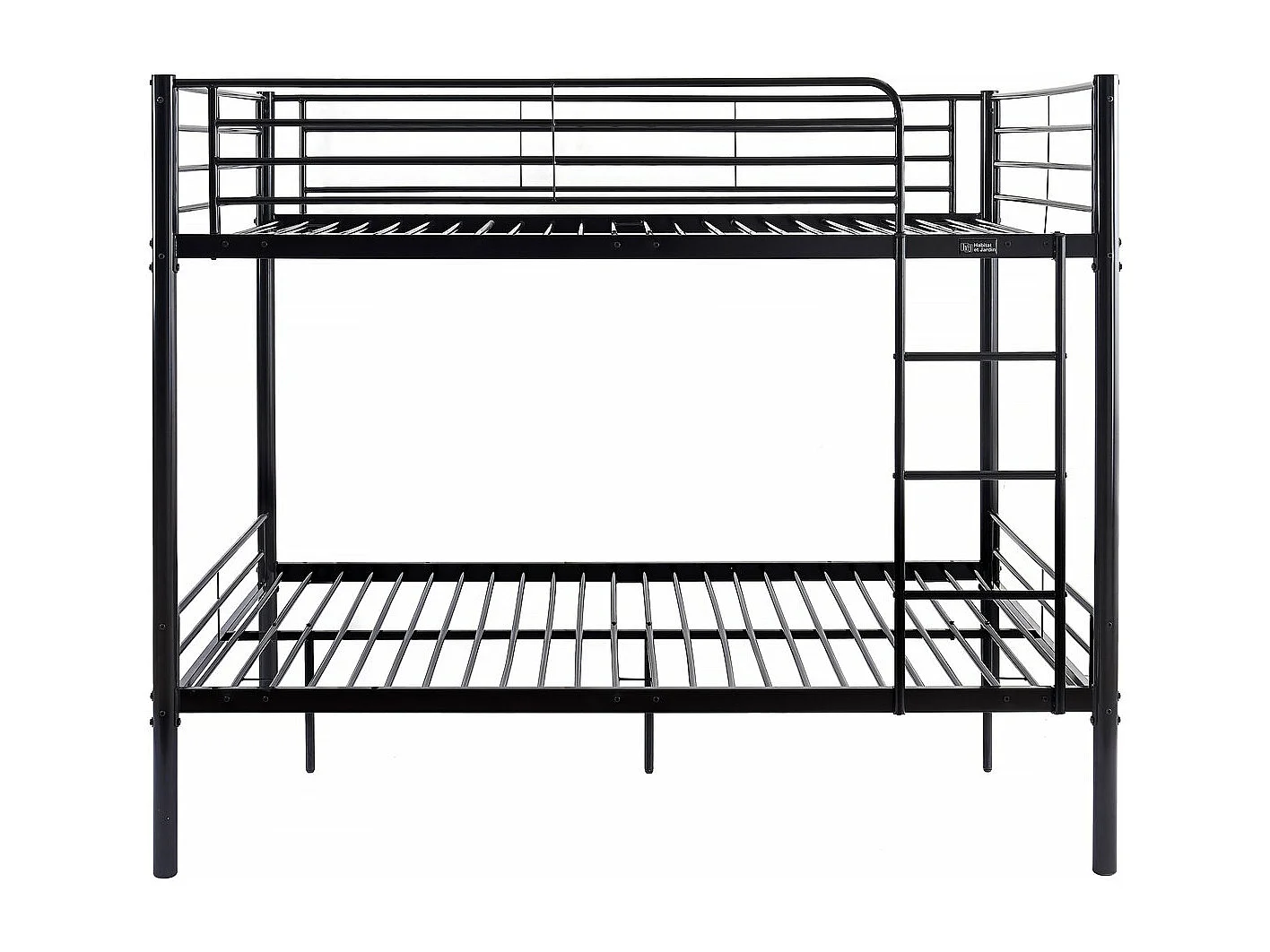 Doppel-Etagenbett "Adam" - Lattenrost inklusive - 140 x 190 cm - Schwarz