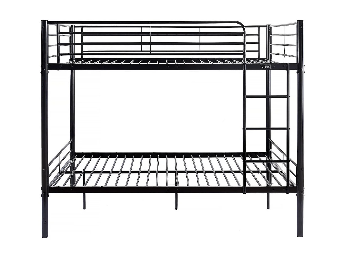 Litera doble "Adam" - Somier incluido - 140 x 190 cm - Negro