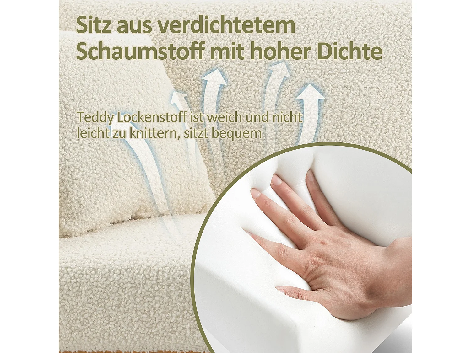 Schlafsofa mit Bettfunktion, verstellbarer Winkel, mit Kissen