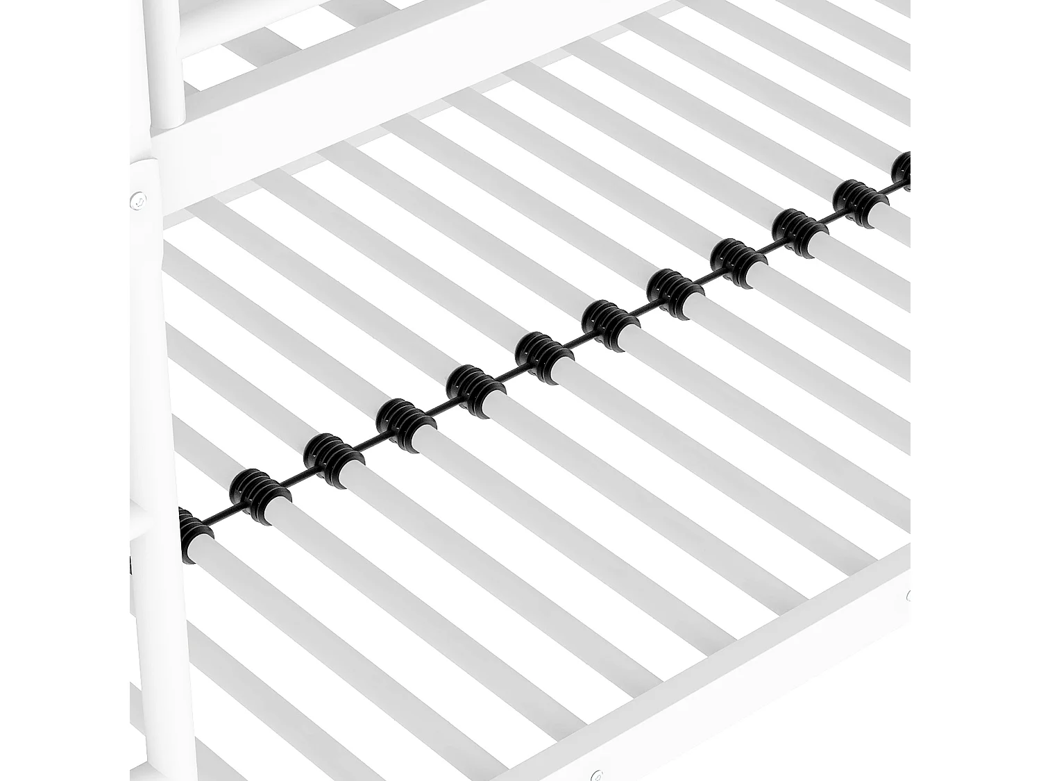 Cadre De Lit Superposé, Lit Métallique, Lit Étagé 90x200cm, Lit Triple Étagé Pour Enfants, Blanc