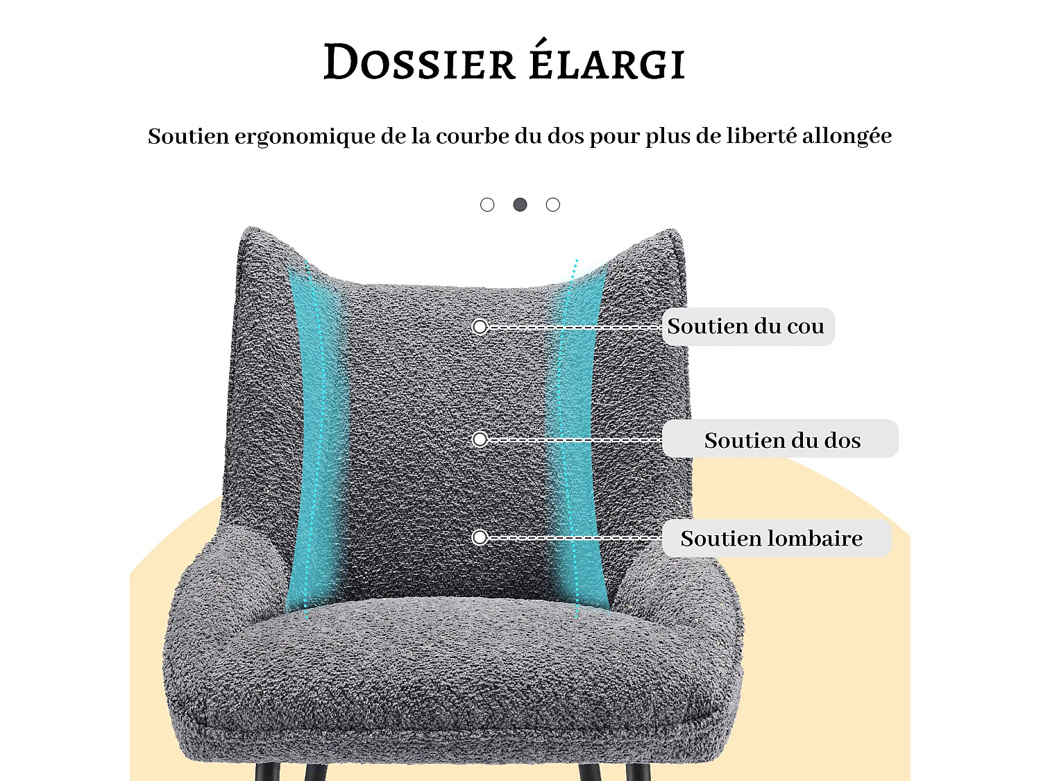 Silla de comedor de terciopelo con cojín de peluche grueso y cómodo, multifuncional, gris, 56 x 47 x 86 cm, juego de 2