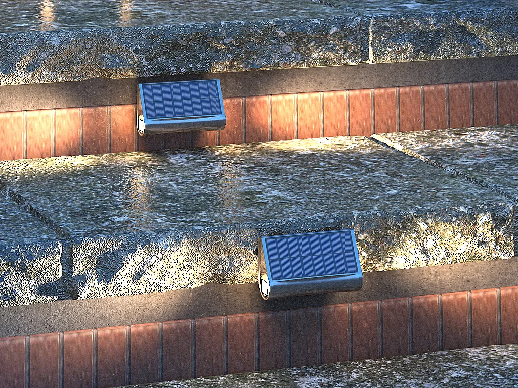 Solar-Wandleuchten 2er-Set - 30 Lumen - Schwarz - TRESTIA