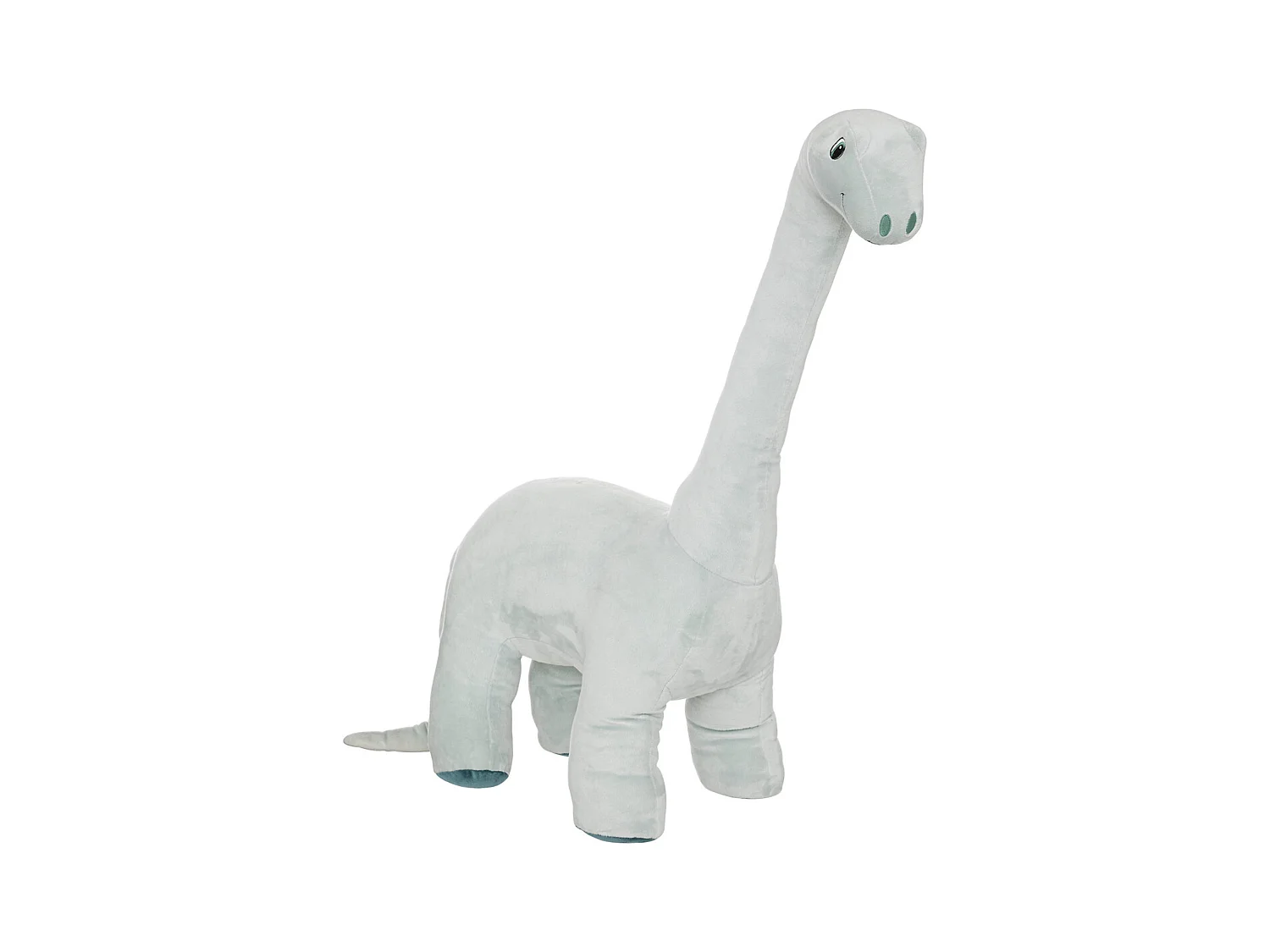 Peluche XL polyester gris Dino 90x65x28cm