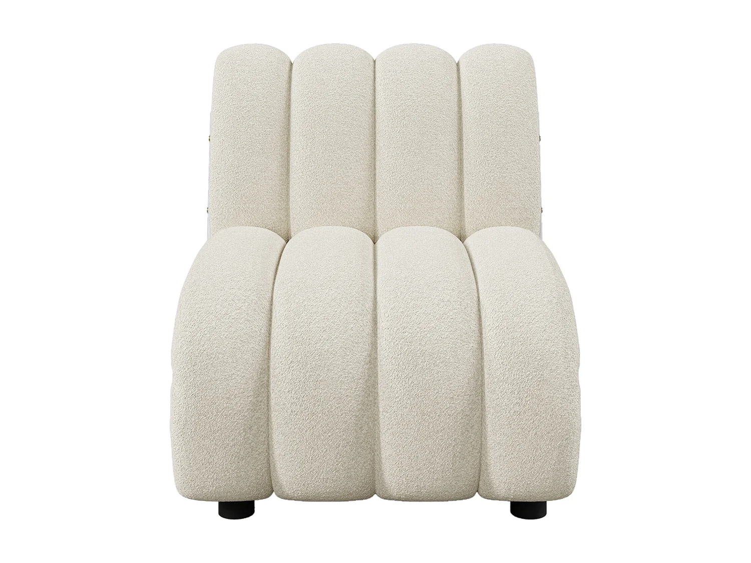 Chaise Sherpa moderne rembourrée - Chaises de salon, chaises longues ergonomiques