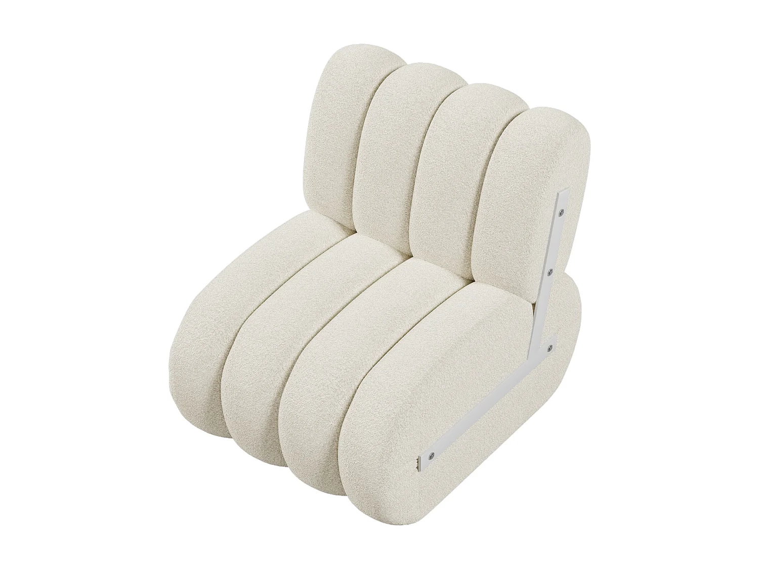 Chaise Sherpa moderne rembourrée - Chaises de salon, chaises longues ergonomiques