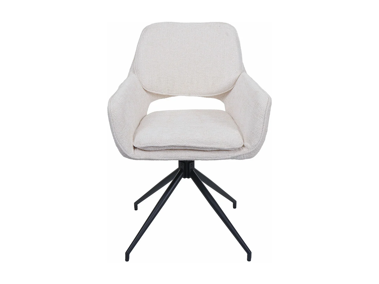 Chaise de salle à manger MCW-N74 (lot de 2),  crème