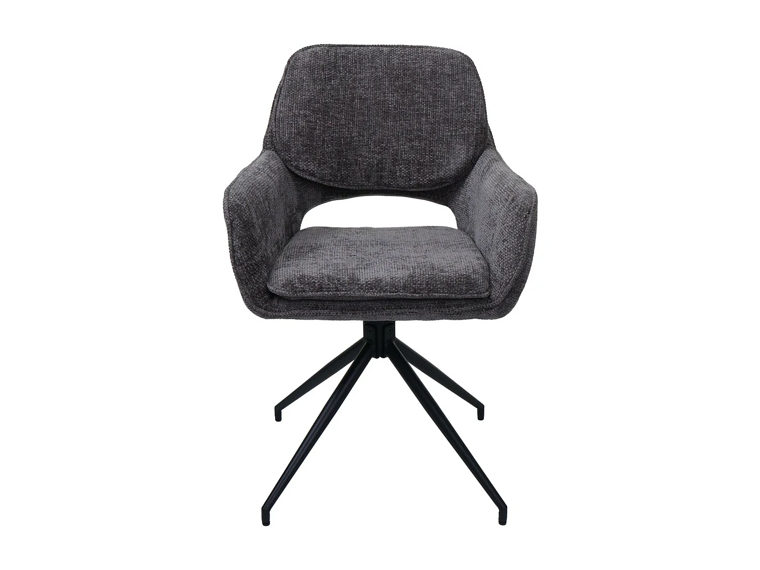 Chaise de salle à manger MCW-N74 (lot de 2),  gris foncé