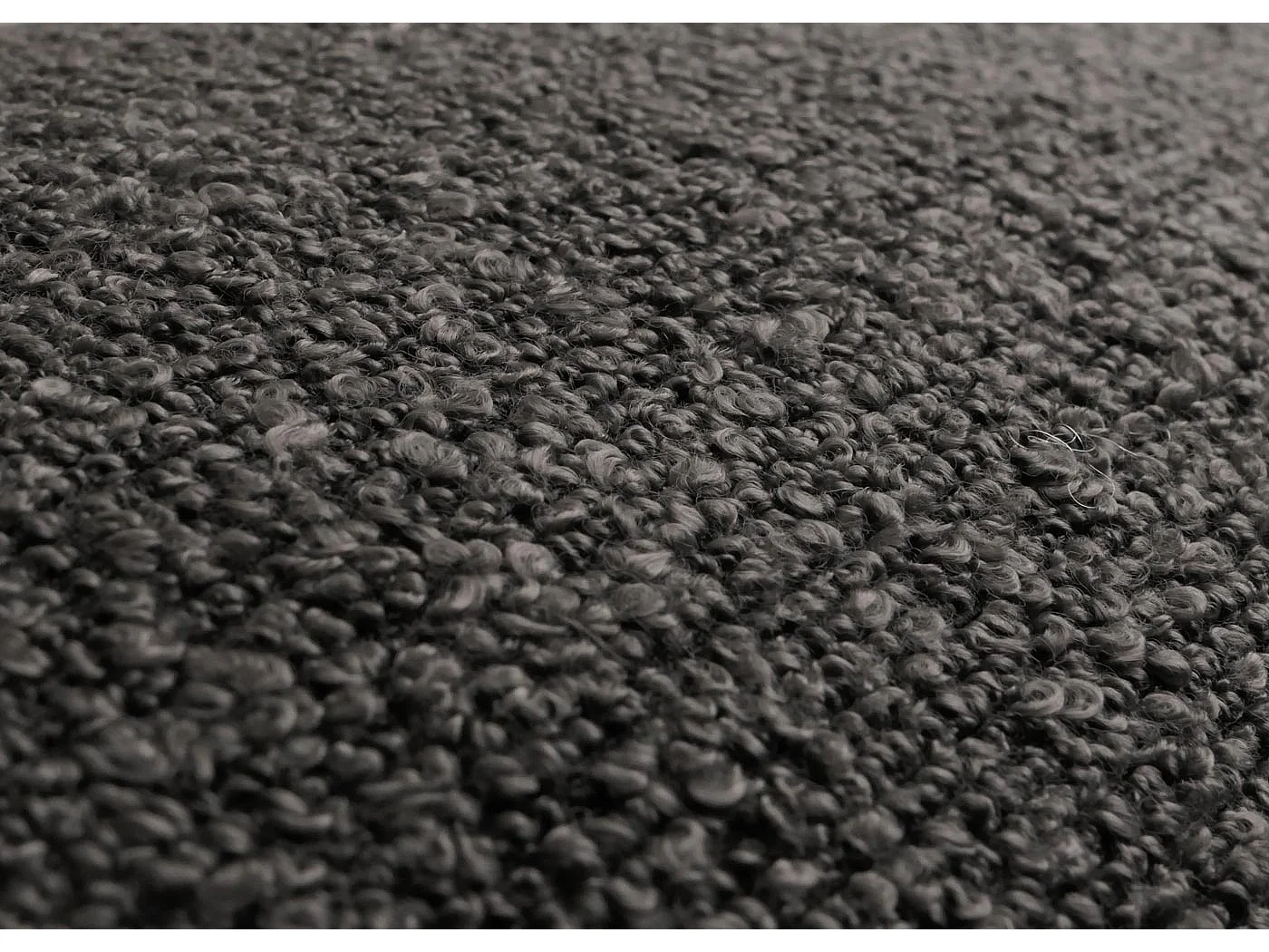 Esszimmerstuhl MCW-G66 Bouclé, Dunkelgrau, mit Armlehne