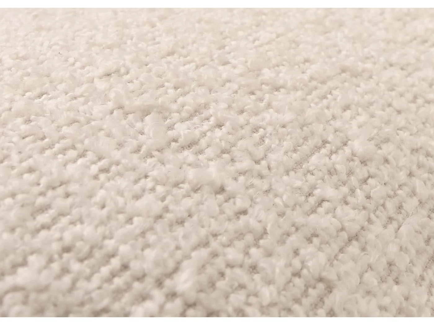 Eetkamerstoel MCW-G66 Bouclé,  crème wit, met armleuning