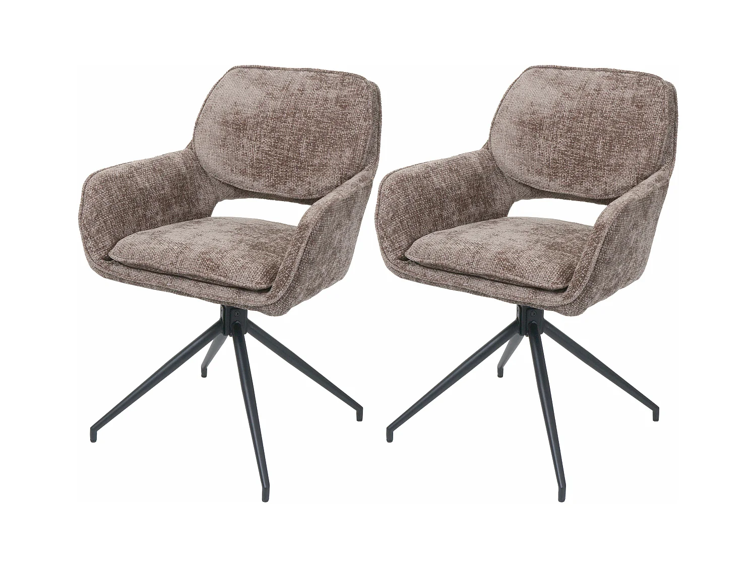 Chaise de salle à manger MCW-N74 (lot de 2),  marron