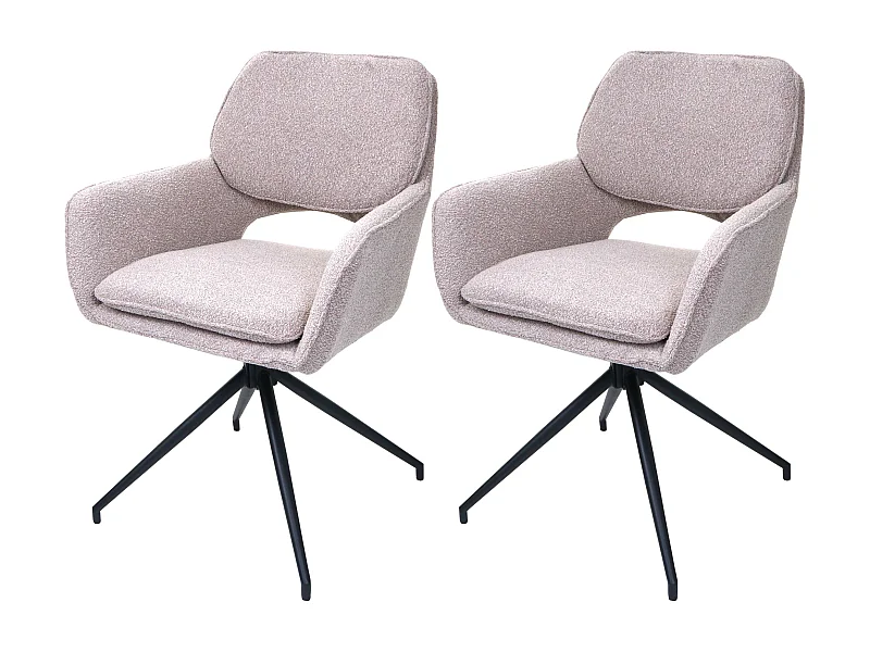 Krzesło do jadalni MCW-N74 (zestaw 2 sztuk),  beżowy