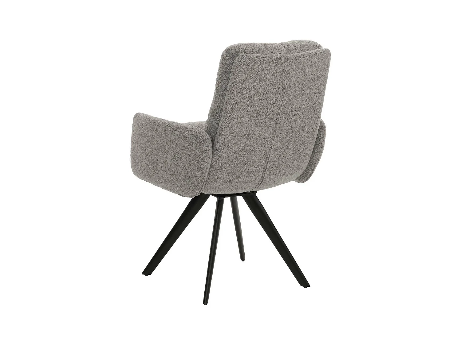 Chaise de salle à manger MCW-G66 Bouclé,  gris clair, avec accoudoirs