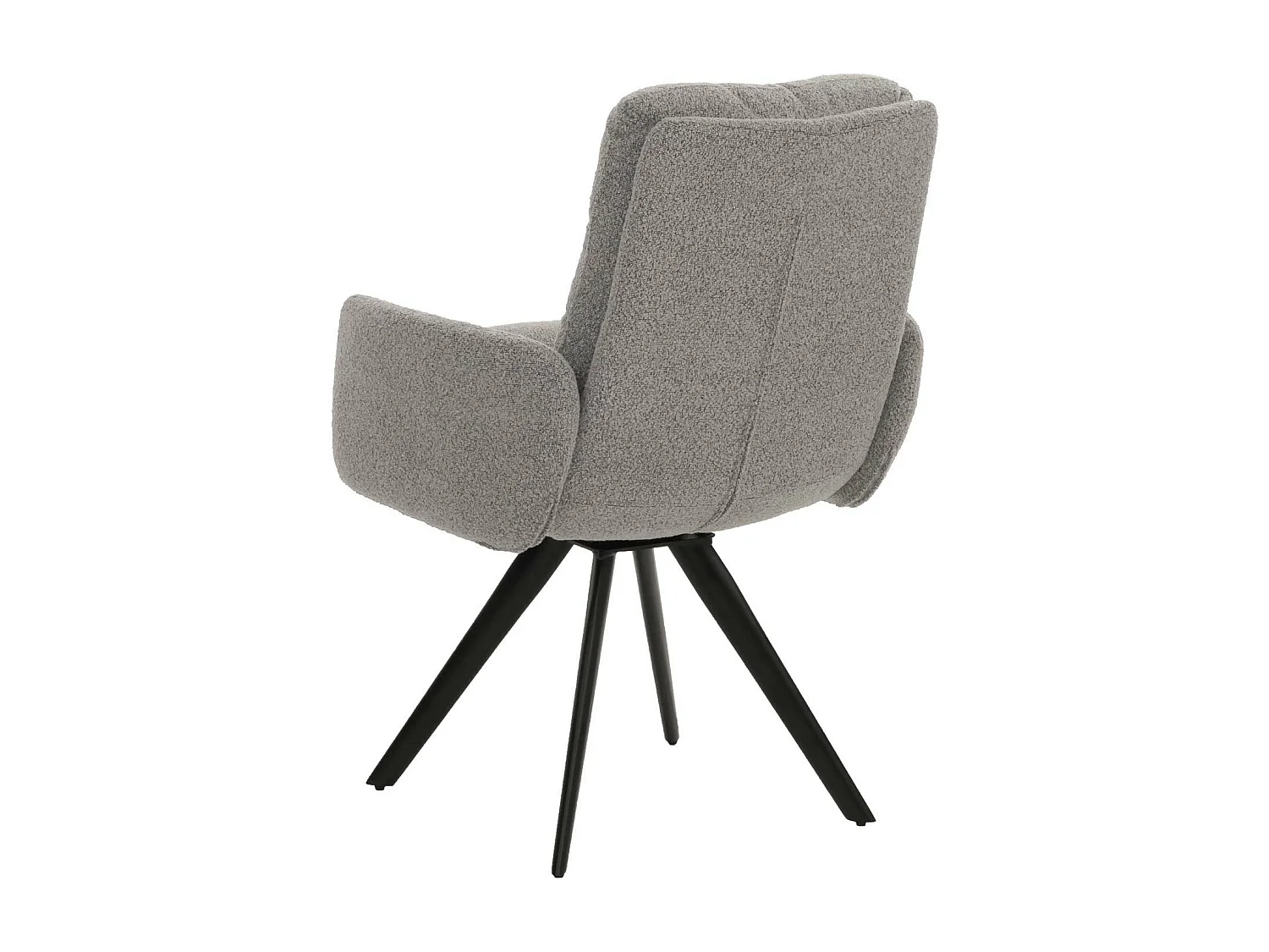 Eetkamerstoel MCW-G66 Bouclé,  lichtgrijs, met armleuning