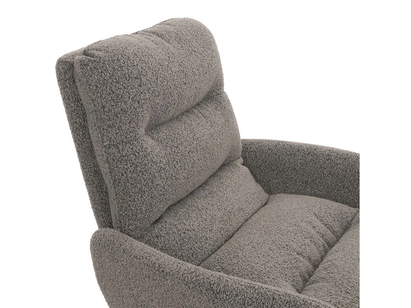 Eetkamerstoel MCW-G66 Bouclé,  lichtgrijs, met armleuning