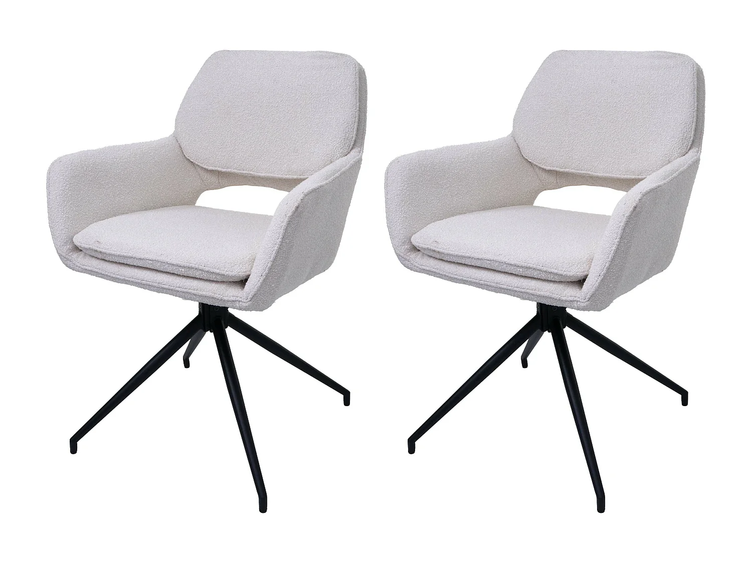 MCW-N74 cadeira de jantar (conjunto de 2),  creme