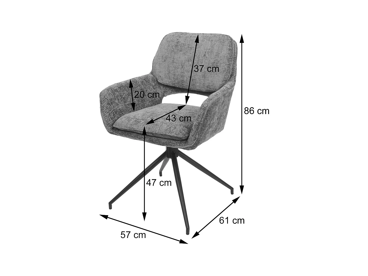 Eetkamerstoel MCW-N74 (set van 2),  crème