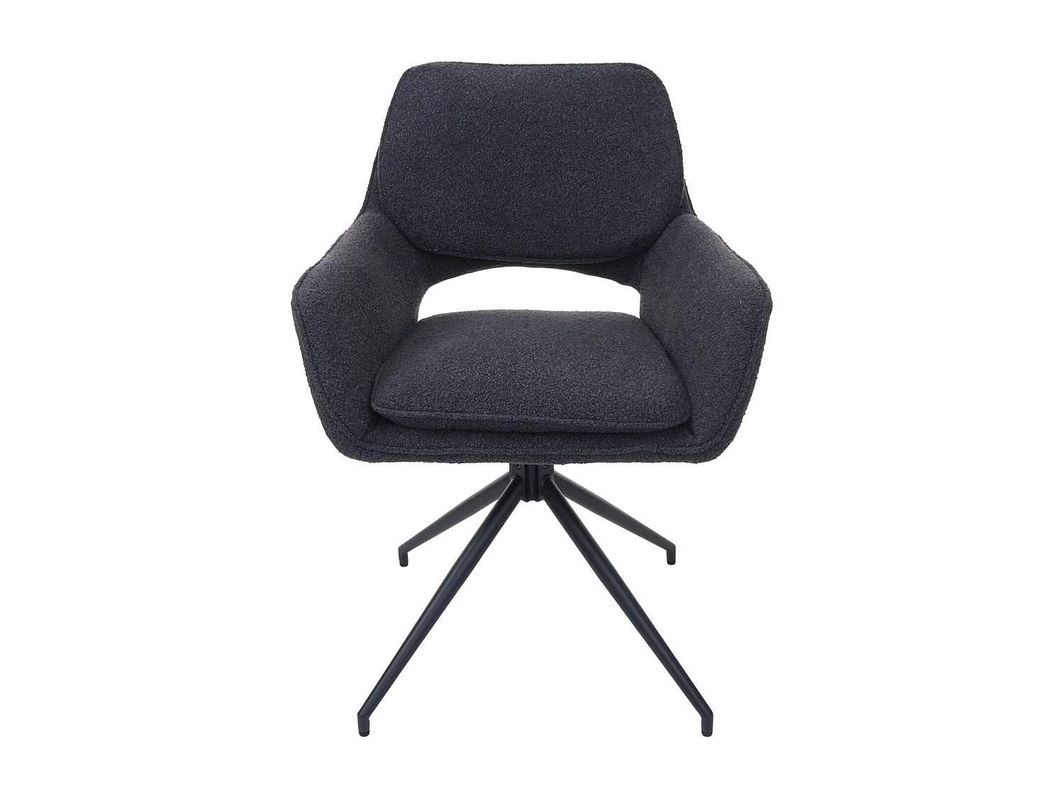 Krzesło do jadalni MCW-N74 (zestaw 2 sztuk),  ciemnoszary