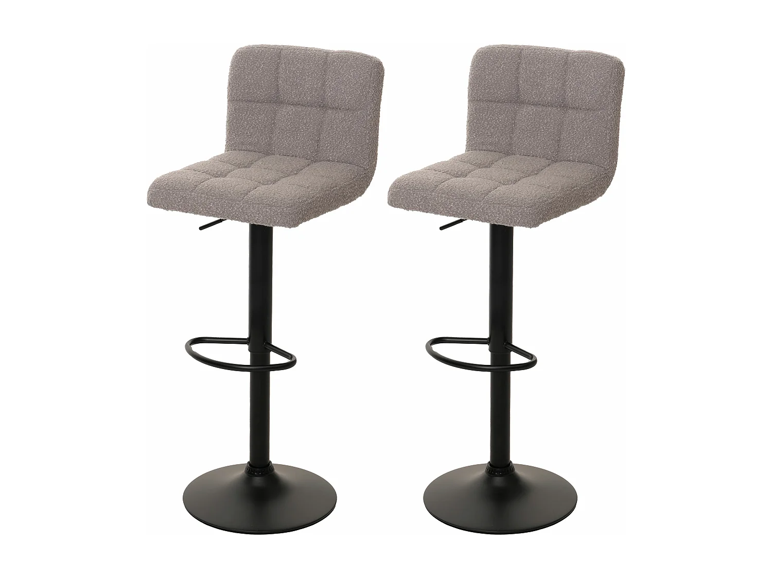 Tabouret de bar MCW-G87 (lot de 2),  gris