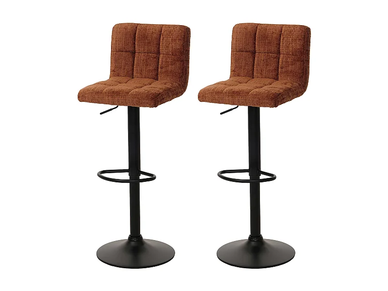 Barhocker MCW-G87 (2er-Set), Terracotta