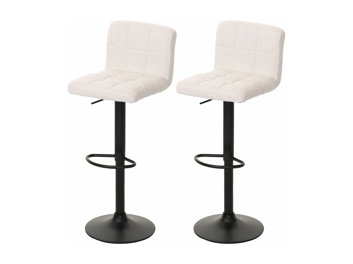 Banco de bar MCW-G87 (conjunto de 2),  branco-creme