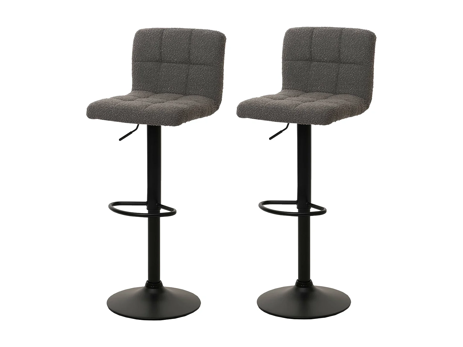 Tabouret de bar MCW-G87 (lot de 2),  gris foncé