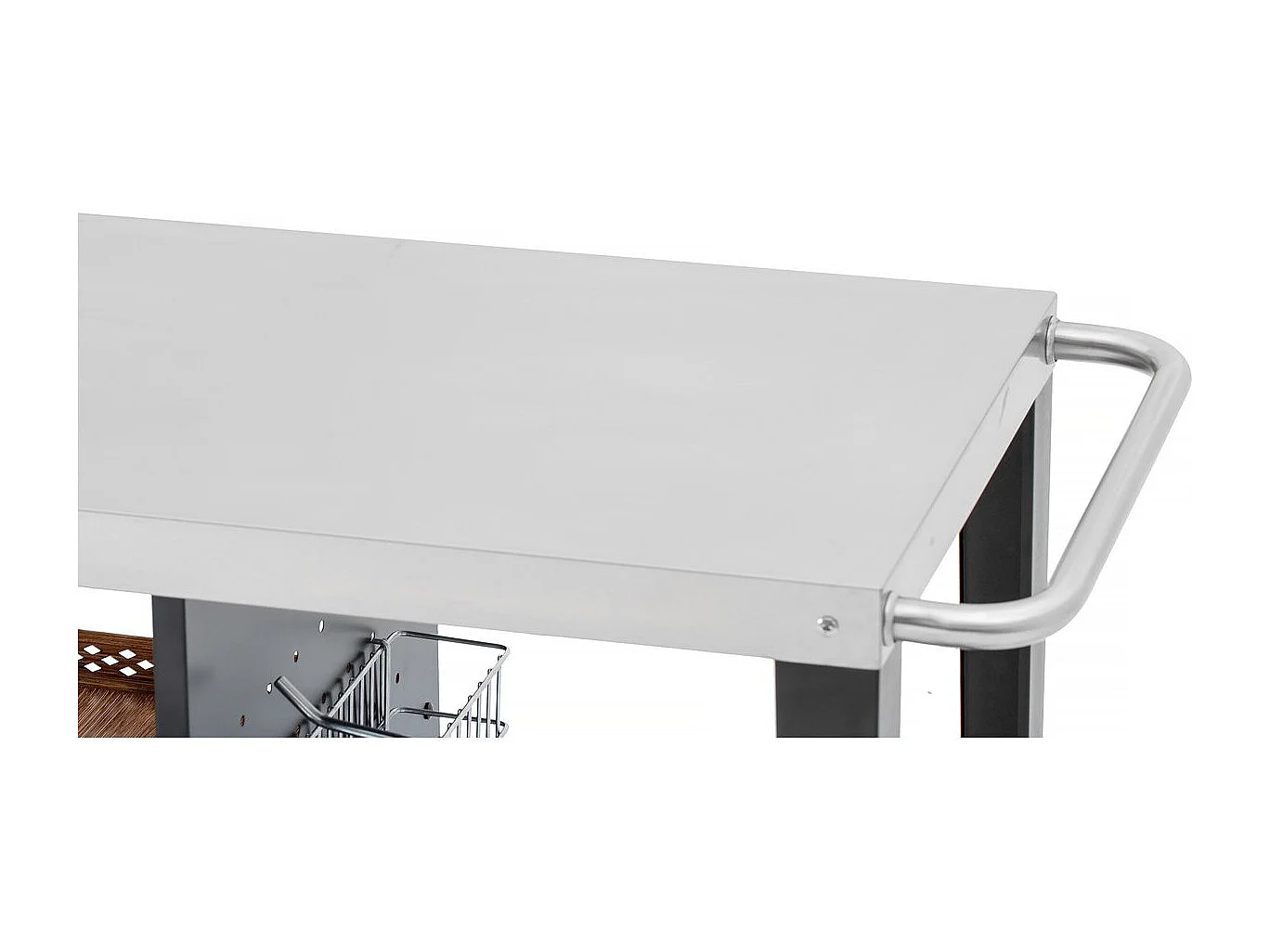 Desserte de barbecue en métal "Gelia" - 117 x 59 x 80 cm - Noir