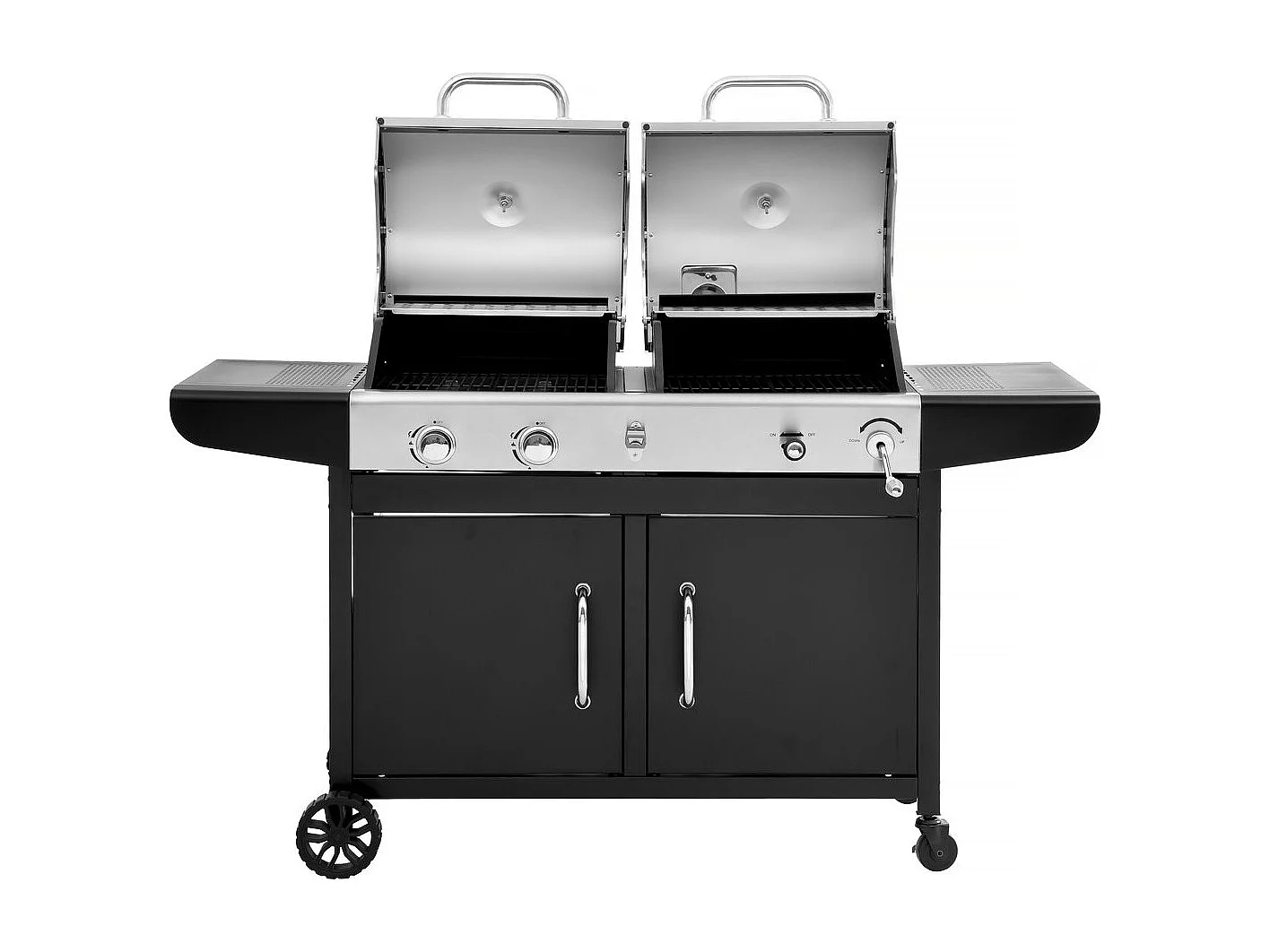 Barbacoa de gas y carbón "Western" 2 en 1 - Negra