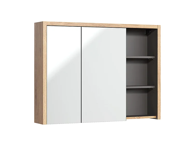 Armoire murale 2 portes Rigel Bois et Anthracite