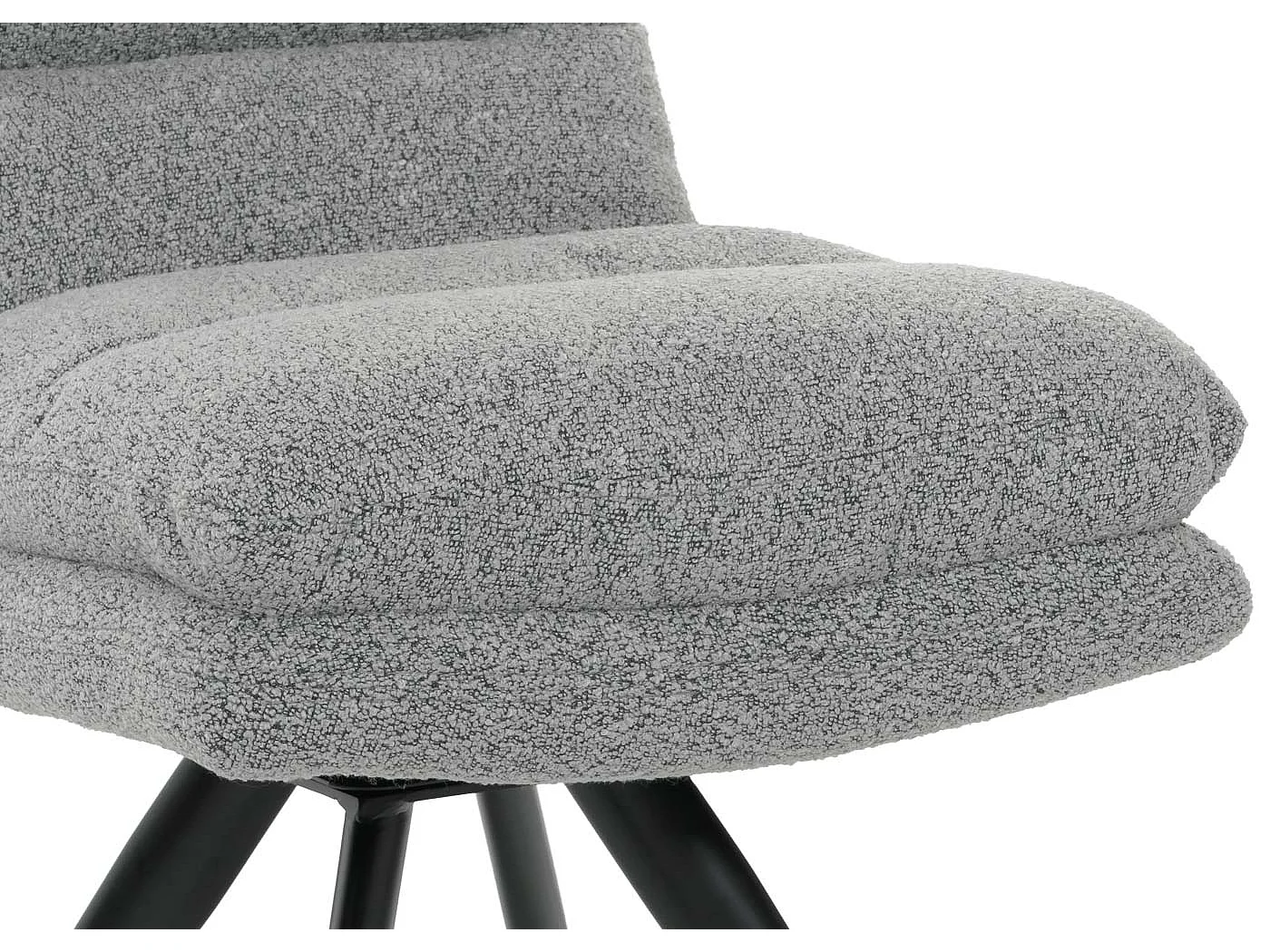 Eetkamerstoel MCW-G66 Bouclé,  lichtgrijs