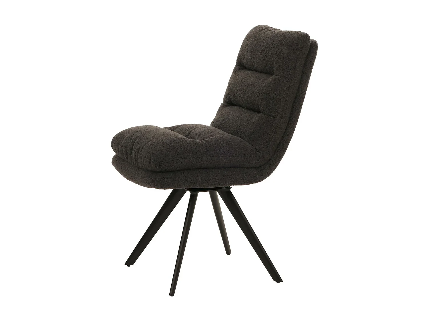 Eetkamerstoel MCW-G66 Bouclé,  donkergrijs