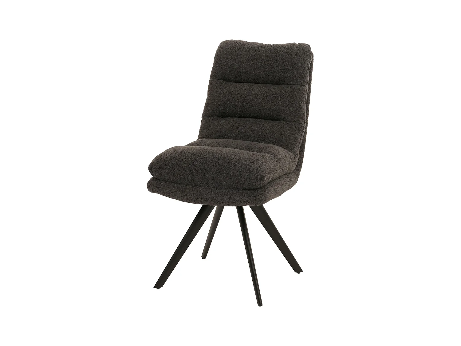 Chaise de salle à manger MCW-G66 Bouclé,  gris foncé