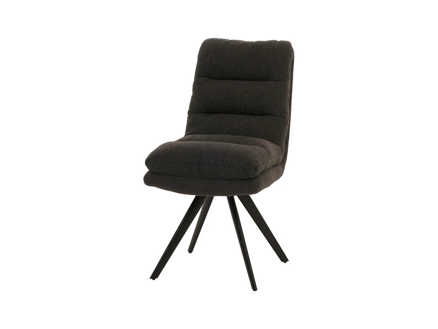 Eetkamerstoel MCW-G66 Bouclé,  donkergrijs