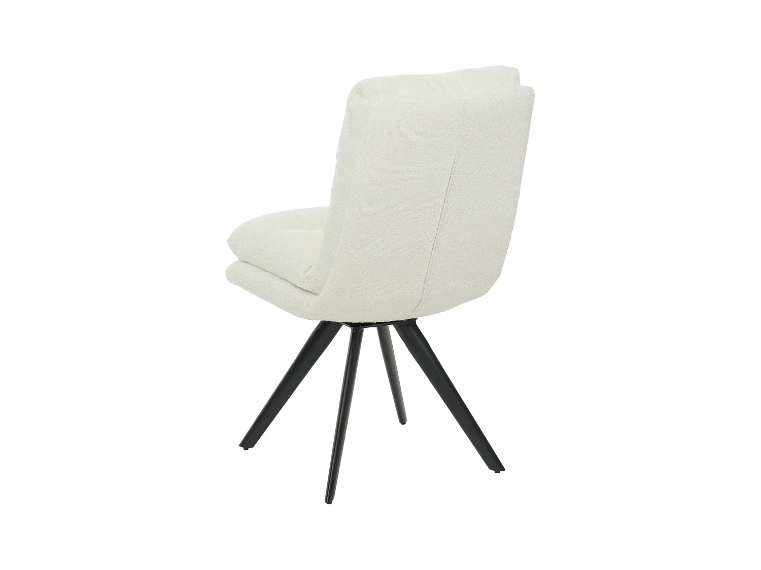 Chaise de salle à manger MCW-G66 Bouclé,  blanc crème