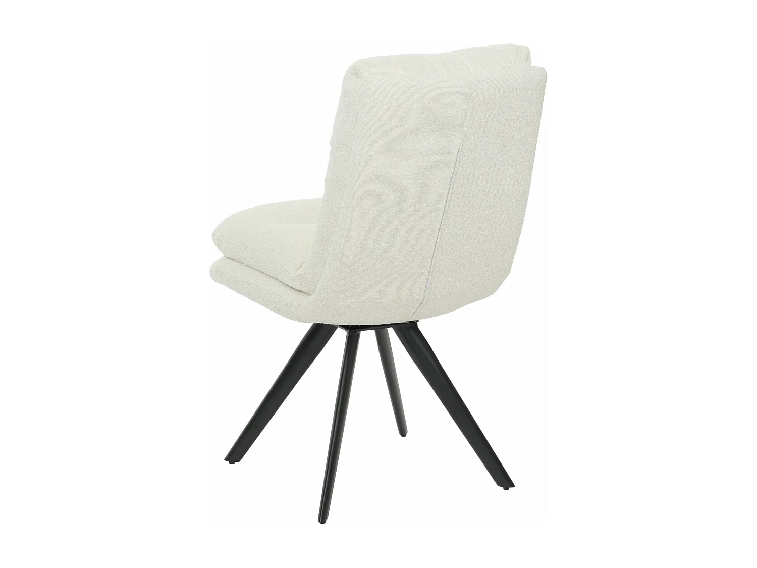 Chaise de salle à manger MCW-G66 Bouclé,  blanc crème